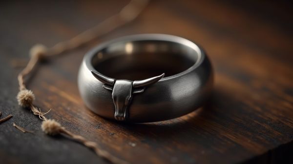 Adoptez la bague taureau en acier inoxydable pour un style unique